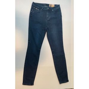 New Prana Sienna Jeans Size 8 Reg in Deep Blue Skinny Mid Rise Jeans
